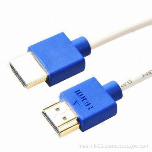 HDMI® Slim Cables with 19-pin, Male Connectors, Version 1.3 and 1.4